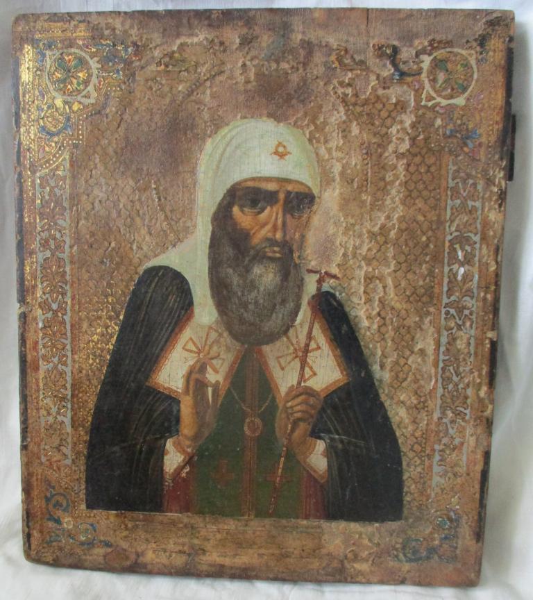 Дореволюционная икона Священномученик Гермоген Патриарх Московский