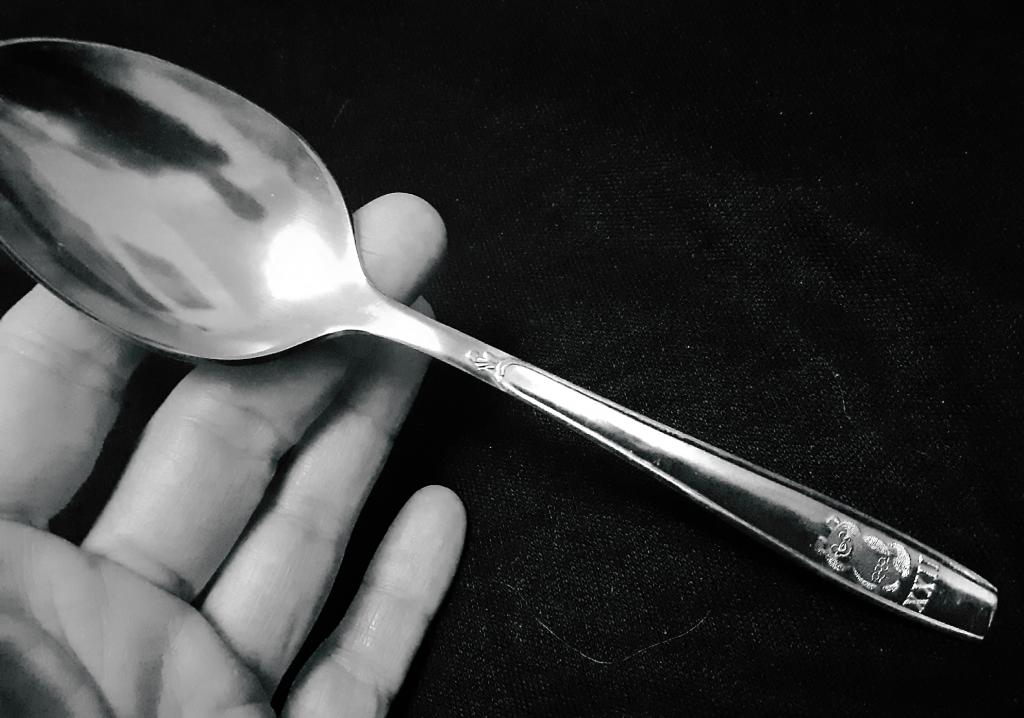 Редкая столовая ложка СССР. Спецсерия к 22-м Олимпийским играм. Производство Челябметзавод (ЧМЗ)