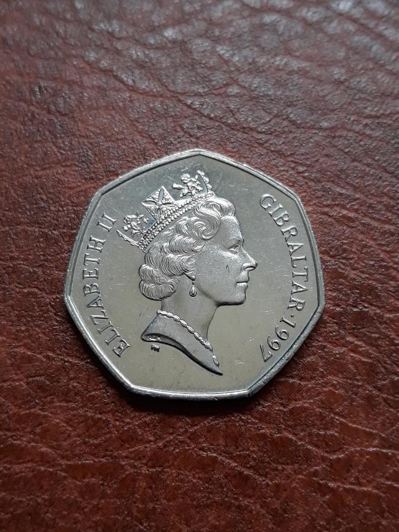Гибралтар 50 пенсов 1997 КМ 39.1