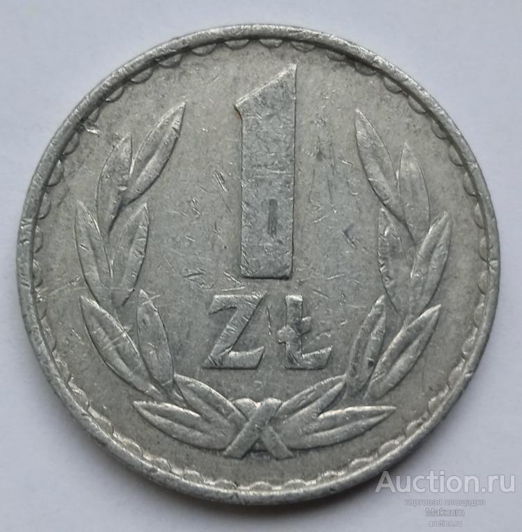 Польша 1 злотый .1977 г .