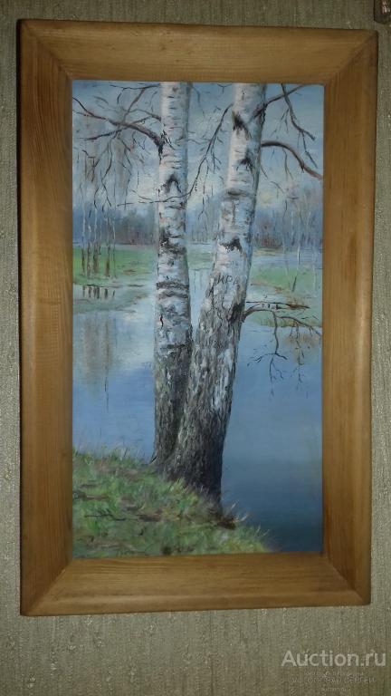 Картина масло , картон (18 на 32 см.)