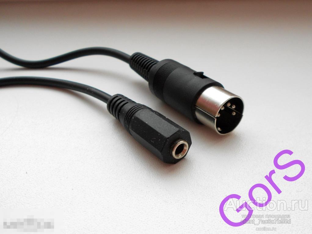 Переходник Кабель шнур стерео 5DIN5 - Jack 3.5 гнездо . Для наушников и ...