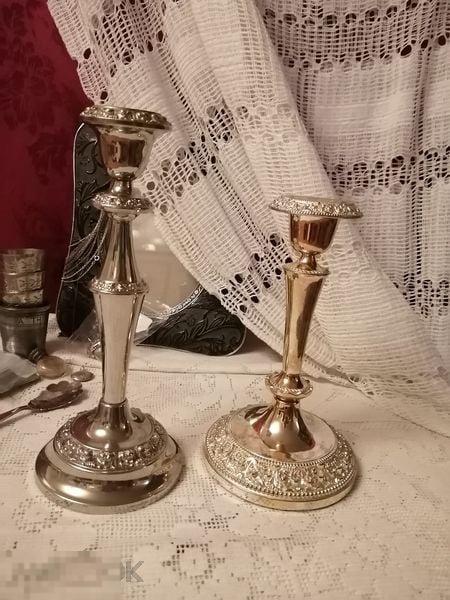 Подсвечники вазочки Англия Шеффилд 20в.