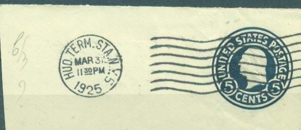 США 1925 г. вырезка из конверта гашеная