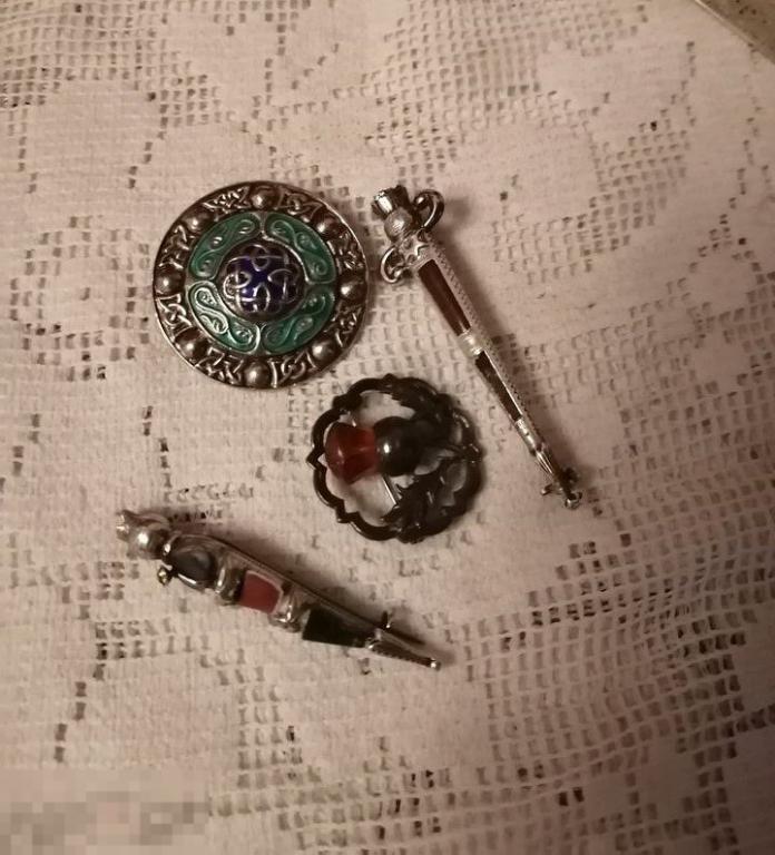 Броши и запонки серебро Англия 20в 