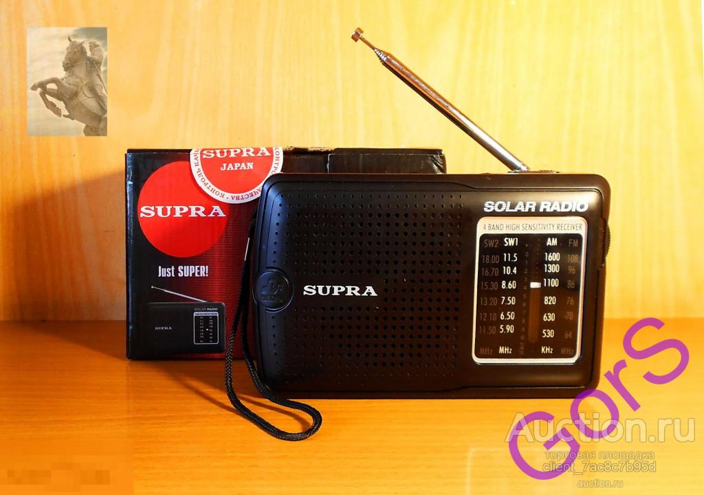 Радиоприемник SUPRA ST-111 Solar. На солнечной батарее и аккумуляторе. 
