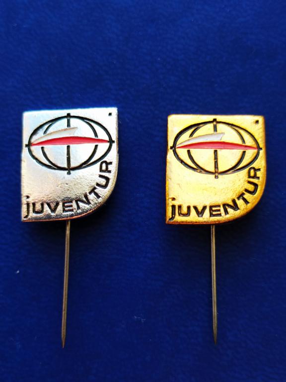 Знак (Значок) Игла.Juventur. Бюро путешествий и экскурсий. Польша. Два цвета
