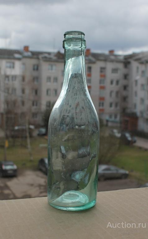 Бутылка водочная коньячная косушка начало 20 века 1/100 ведра (3)