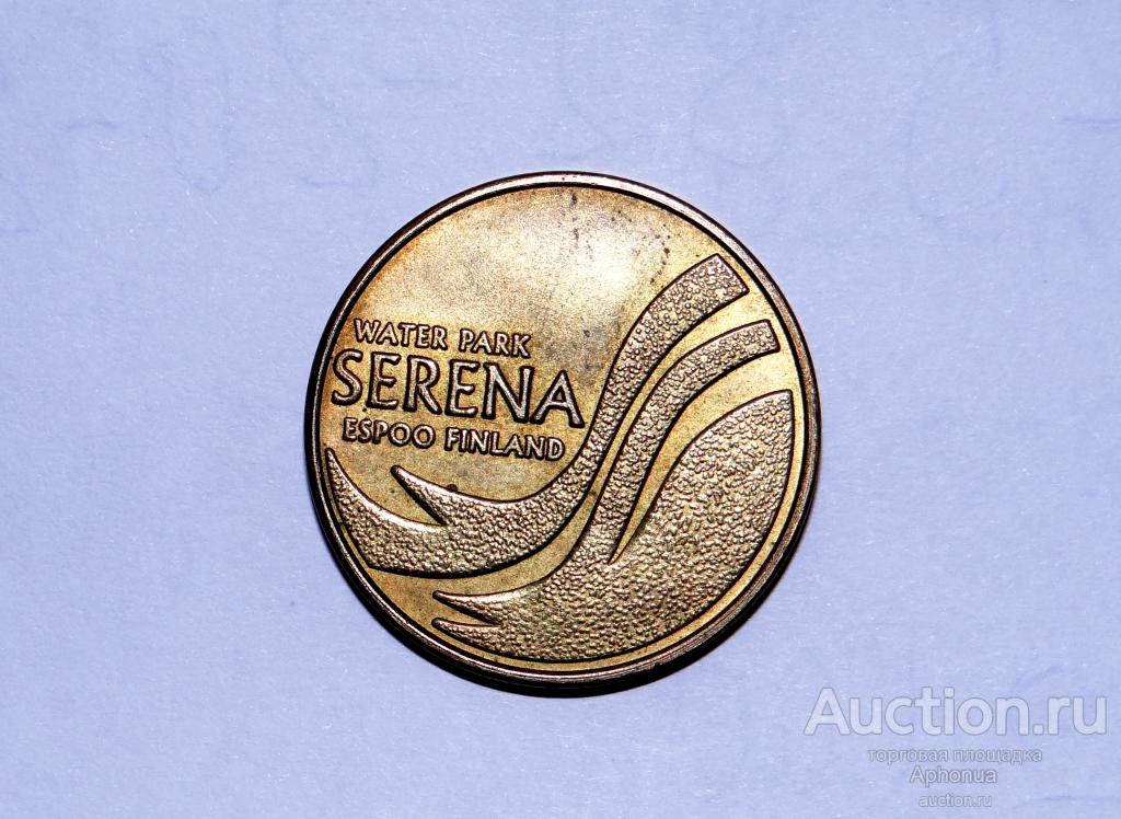 Монетовидный жетон. Аквапарк SERENA. (Хельсинки, Эспоо), ФИНЛЯНДИЯ. ОРИГИНАЛ