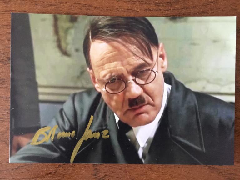 Бруно Ганц автограф на фото Бункер