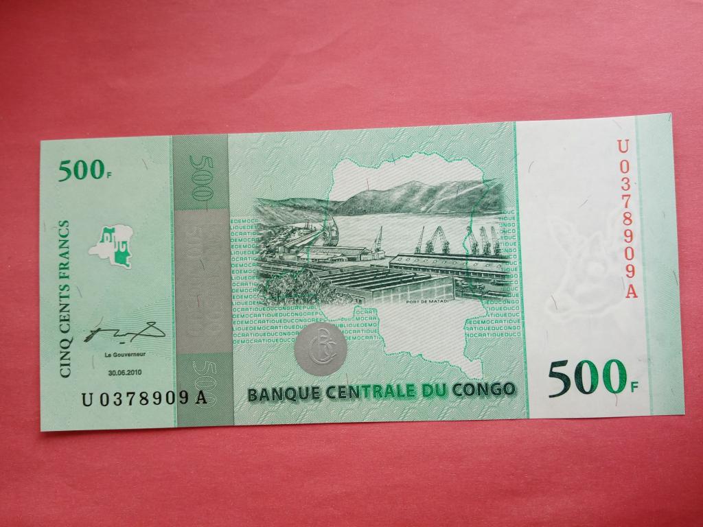 Конго.500 франков 2010г.Unc.P-100a.50 лет независимости.