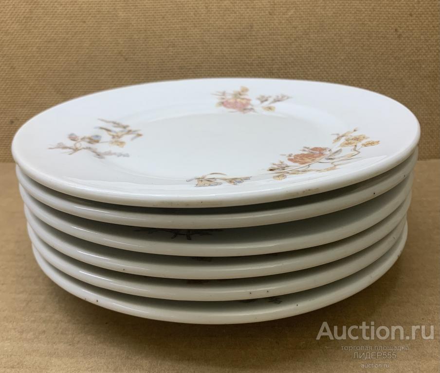 Тарелки Кузнецов  Шесть  штук. Оригинал !  Состояние!  Диаметр -18 см.