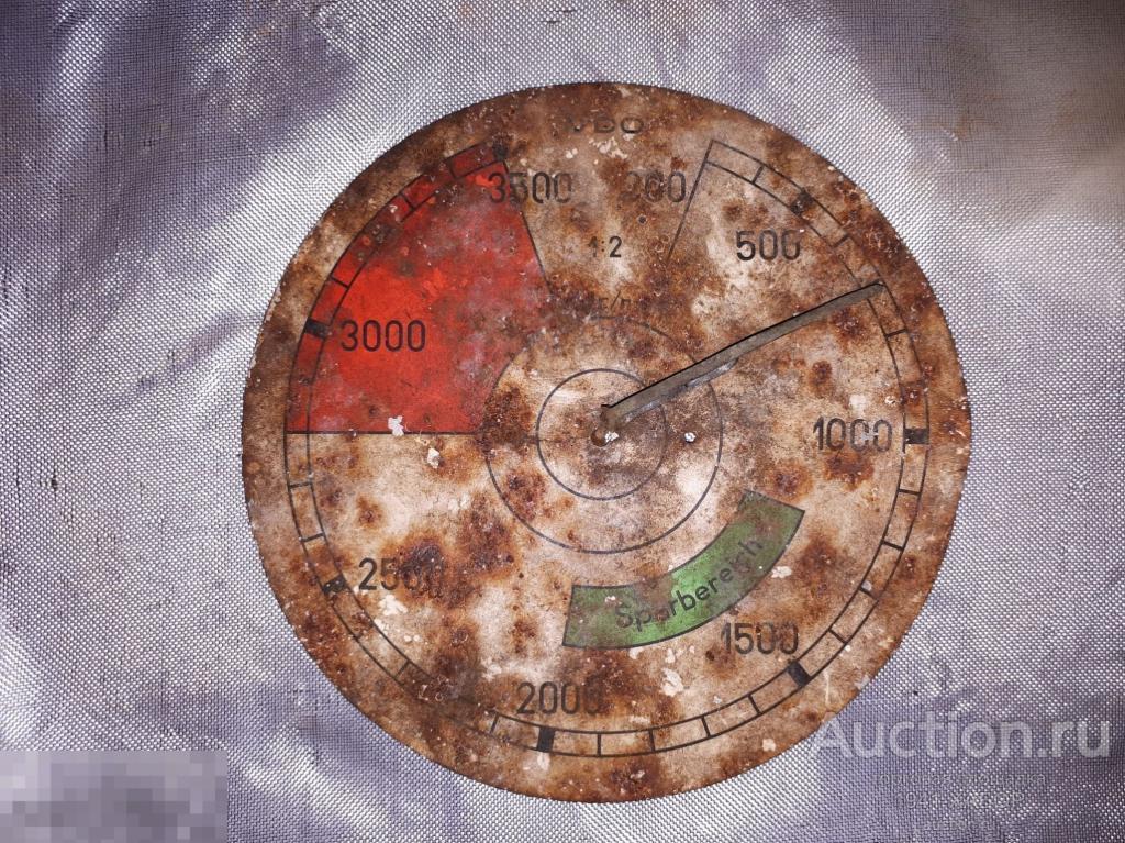 Таблица панели приборов немецкого танка. Вермахт. 