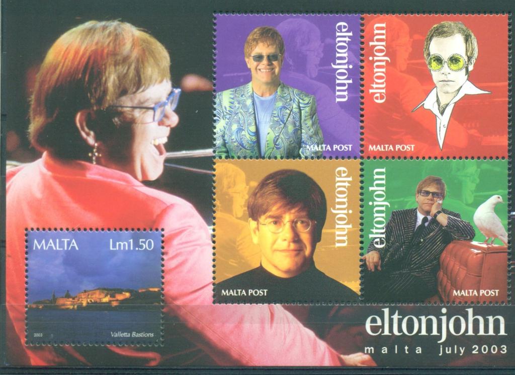 Мальта 2003 г. блок Элтон Джон негаш**
