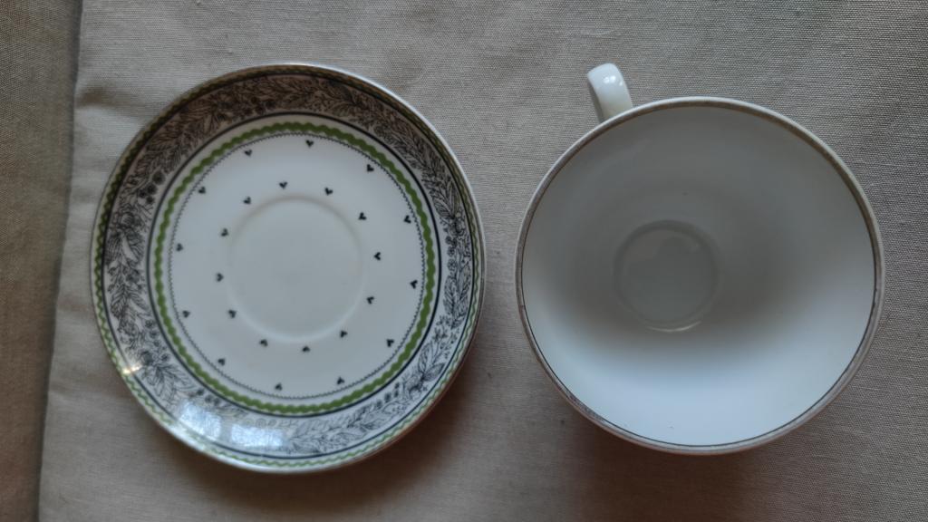 Чашка и блюдце ЛФЗ троза в медальоне