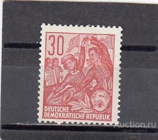 DDR  ГДР  Стандарт Народные танцы № 582в  1957   Сост** MNH