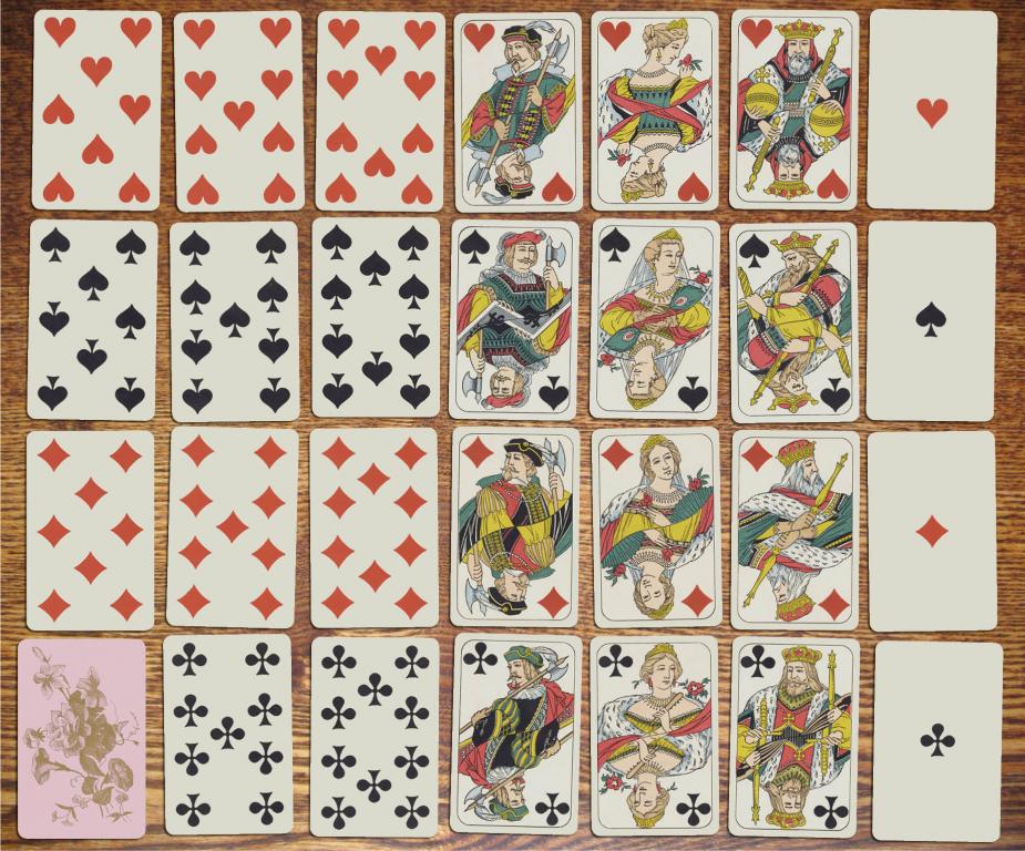 Игральные карты "Jeu de cartes au portrait danois a deux tetes"