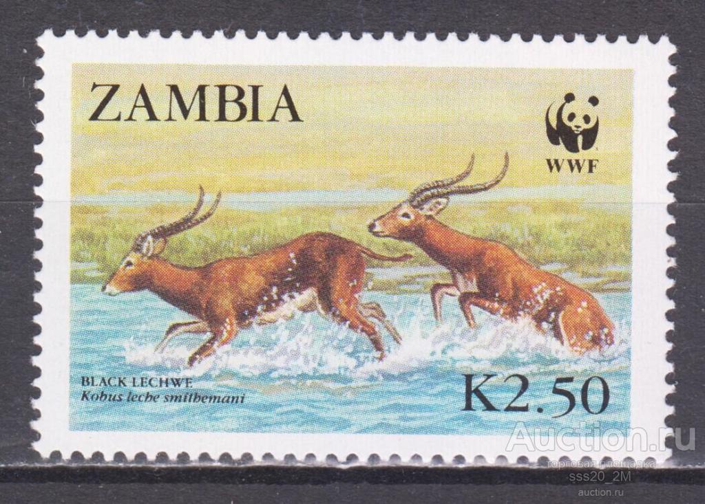 Замбия 1987 антилопа личи Mi440 MNH