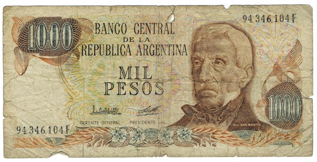 1000 песо 1976-1983 гг - Аргентина