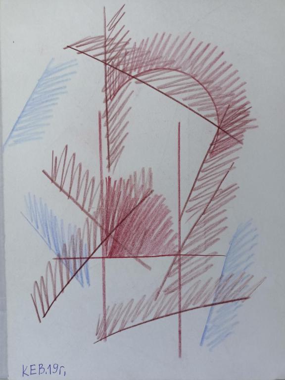 Колобова Е.В. (1961 г.р.)  Абстрактная композиция двусторонняя