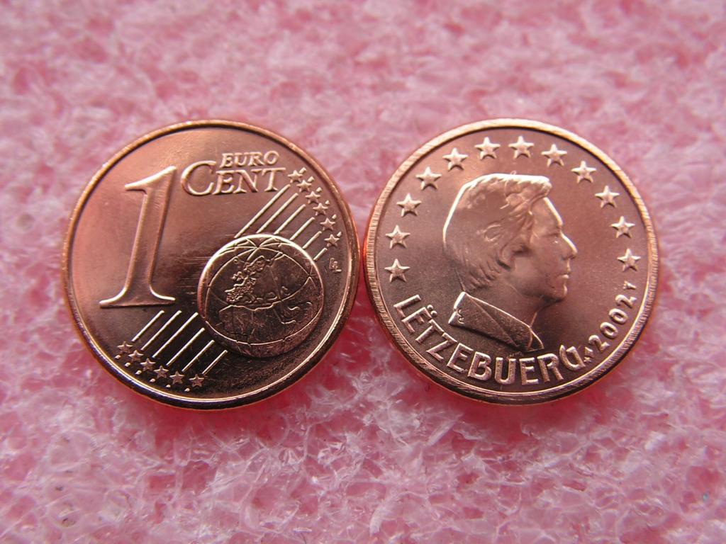 Люксембург 1 евроцент 2002 unc