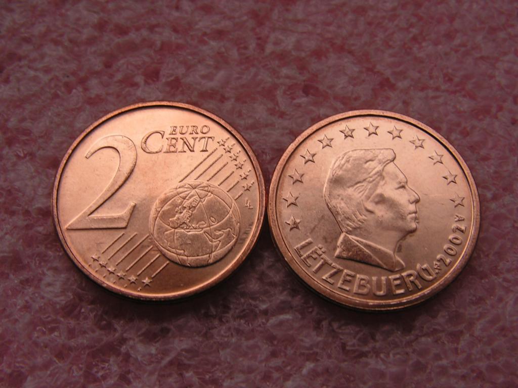 Люксембург 2 евроцента 2002 unc