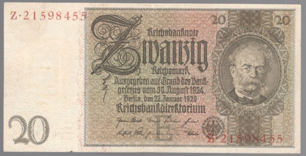20 рейхсмарок 1929 Германия  (020905)