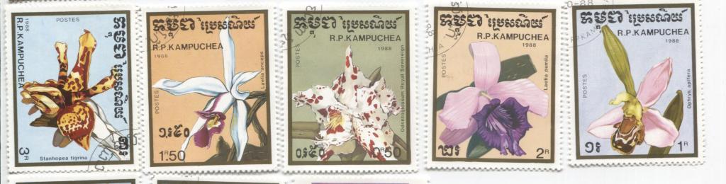1988 Капмучия Тропические цветы.Орхидеи 7м.гаш