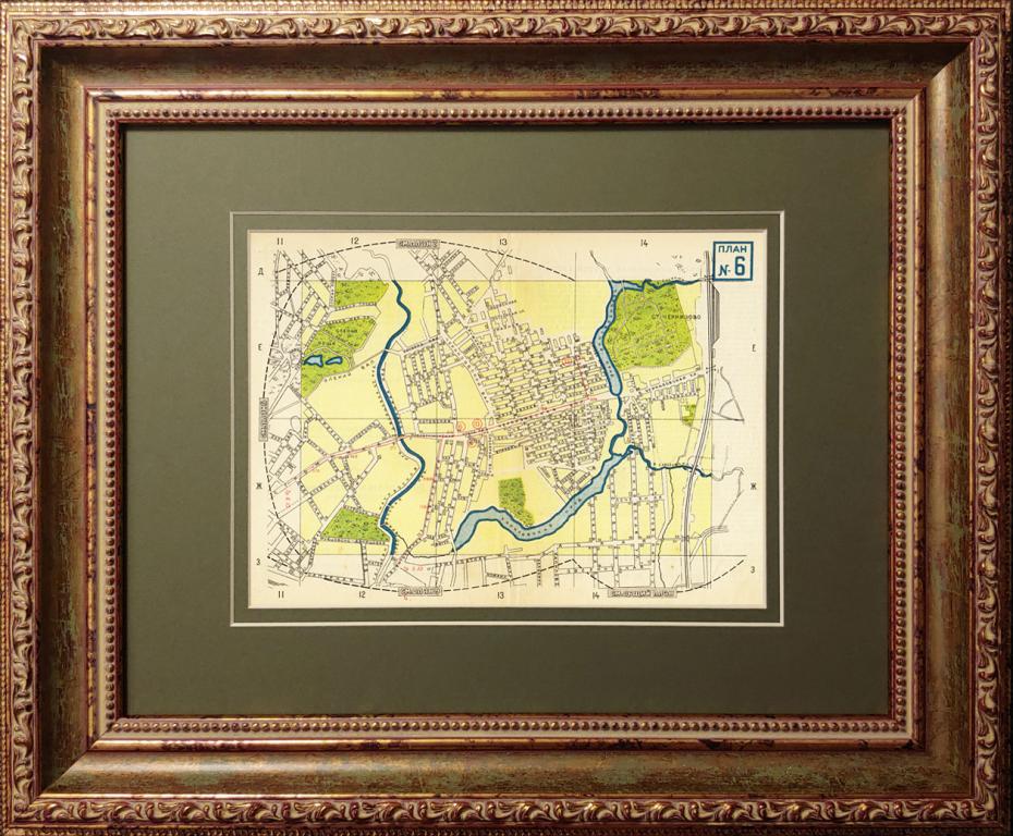 1928 год. Москва, план окрестностей Преображенского р-на, в обрамлении R0964