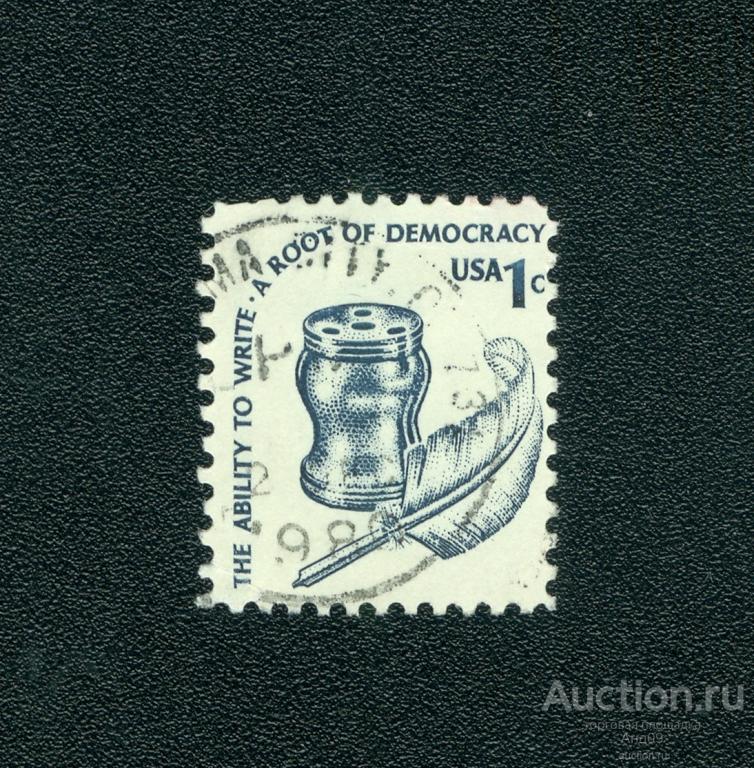 1977 г. США - Чернильница и перо (s5299)
