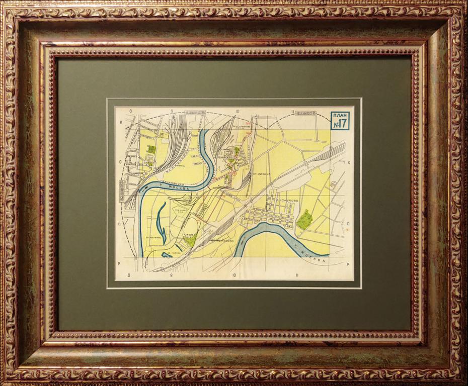 1928 год. Москва, план районов Даниловский и Южнопортовый, в раме R1092