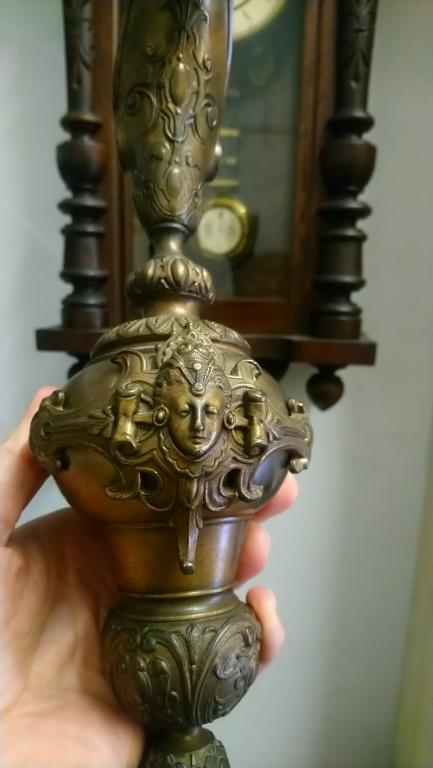 4827 старинный большой подсвечник кувшин ваза мрамор Германия 19век