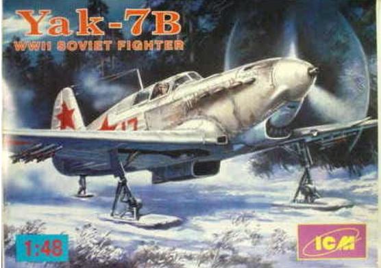 ICM №48032. Советский истребитель Як-7Б на лыжах (1/48)