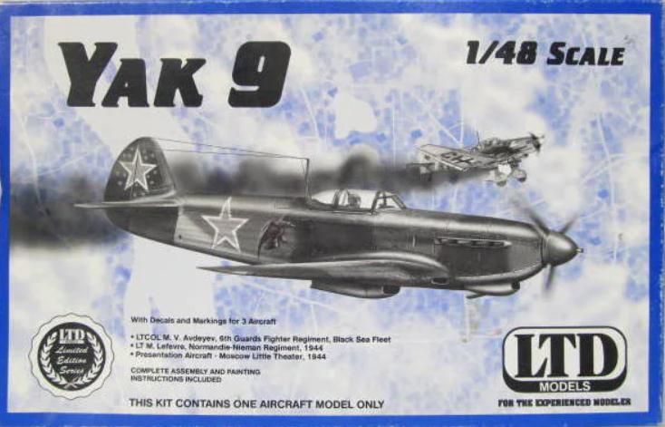 LTD MODELS №9802. Советский истребитель Як-9 (1/48)