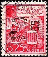 Алжир 1964 MiNr 421 Стандарт. Социальное развитие. Трактор. (0.1 €) U