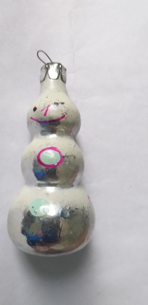 елочная игрушка СССР ...снеговик....