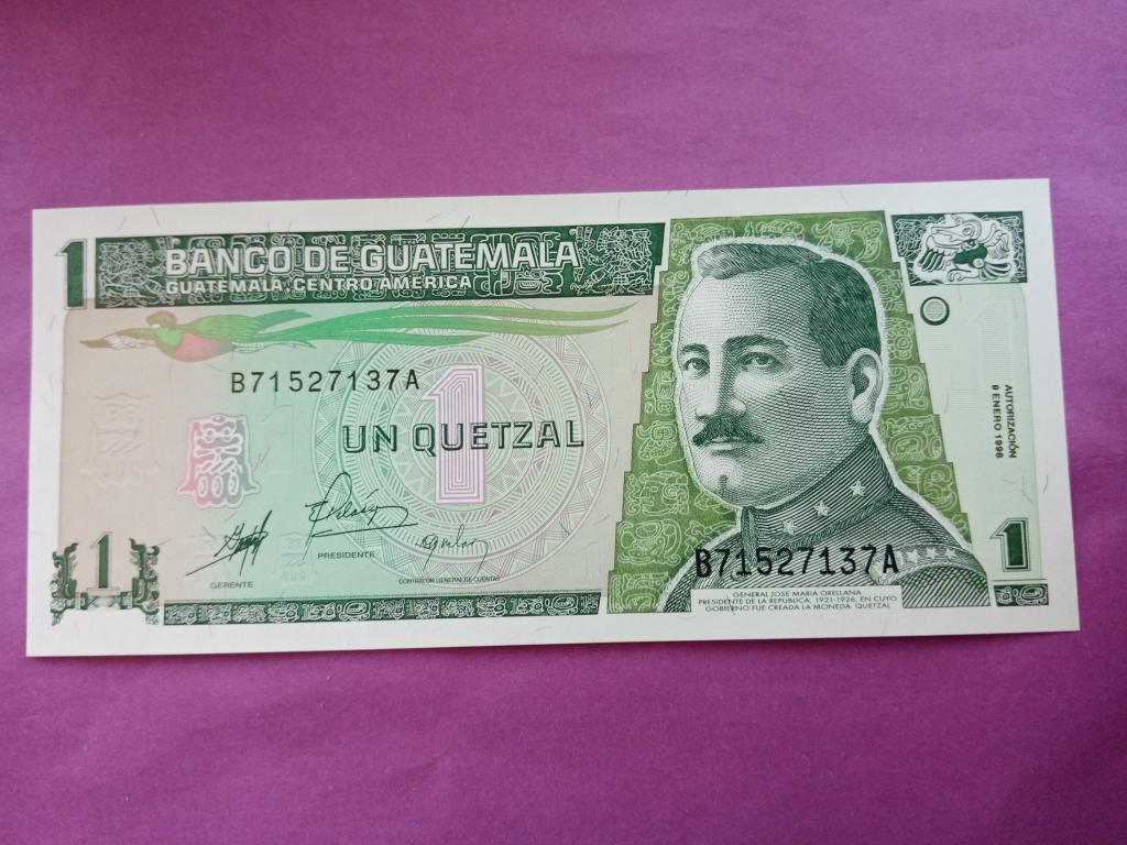 Гватемала.1 кетцаль 1998г.Unc.P-99