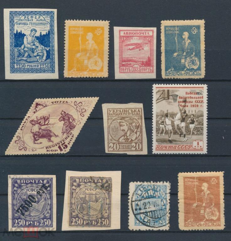 СССР, УКРАИНА, ГРУЗИЯ 1921. Стандартный выпуск, авиапочта, спорт.