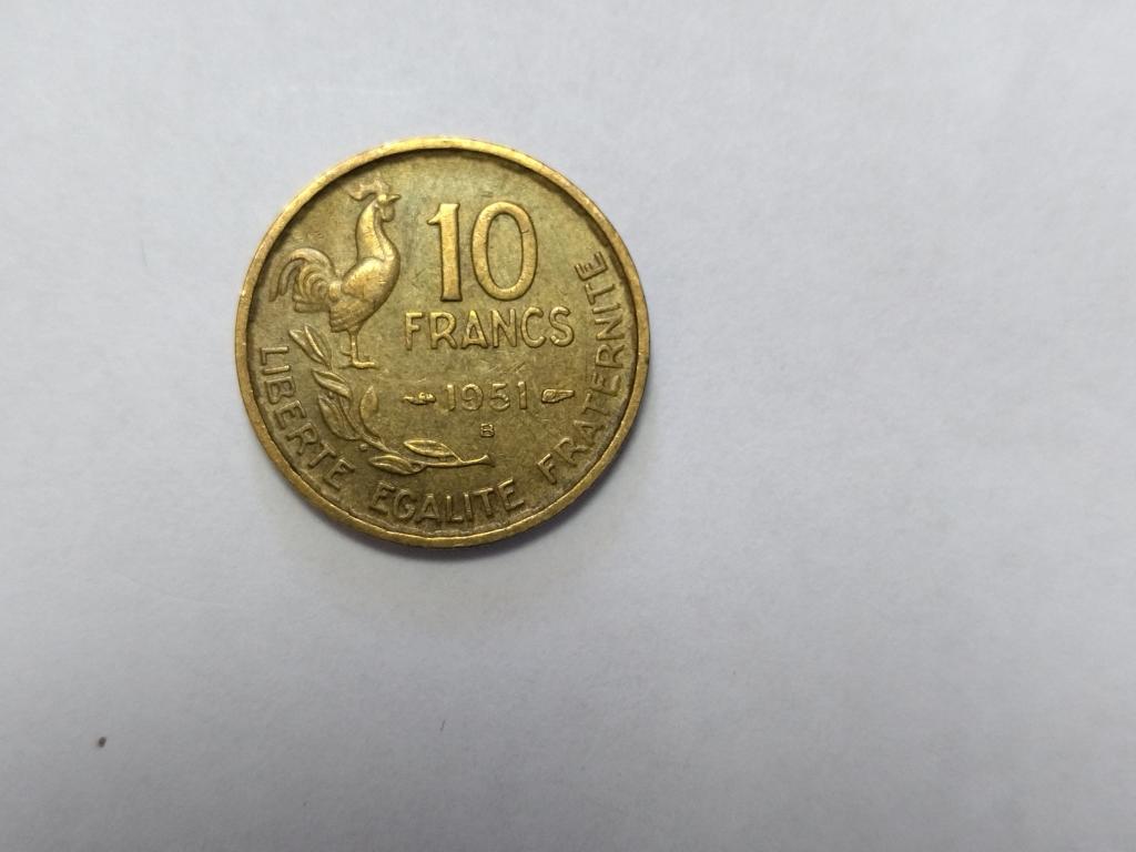 Франция. 10 франков 1951 года