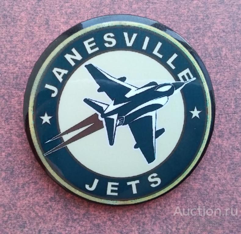 Хоккейная команда в Североамериканской хоккейной лиге JANESVILLE JETS. (Жесть, 56 мм.)