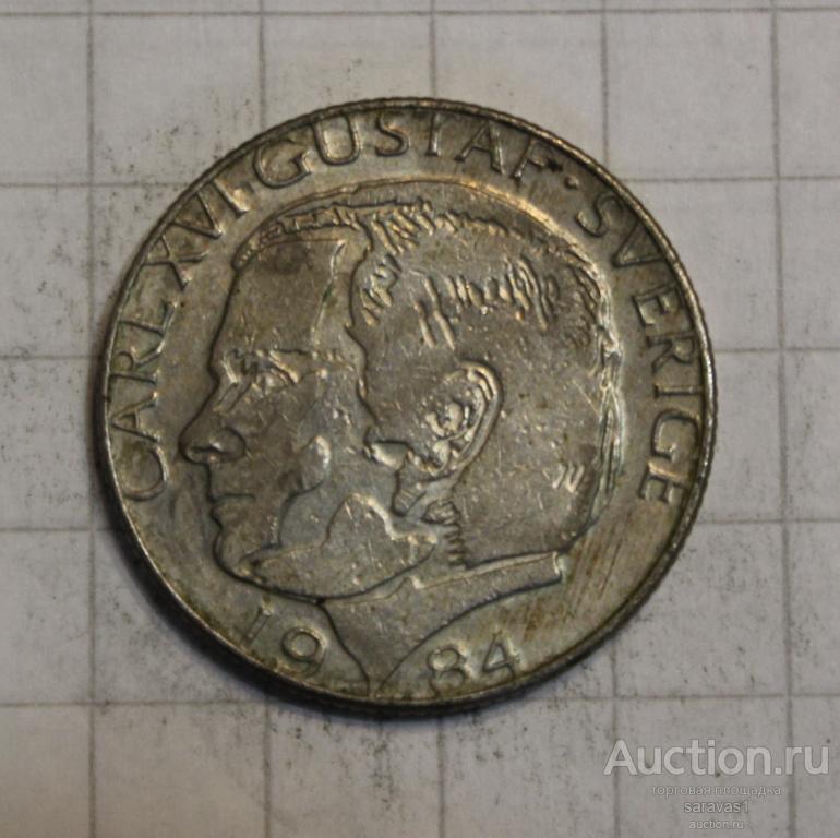 Швеция 1 крона 1984 U км#852а.