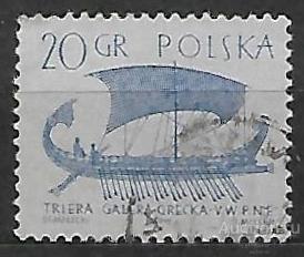 Польша. 1963. Парусные корабли (1-ый выпуск). Гашение.