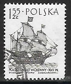 Польша. 1964. Парусные корабли (2-ой выпуск). Гашение.
