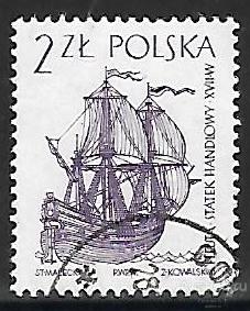 Польша. 1964. Парусные корабли (2-ой выпуск). Гашение.