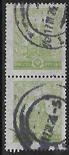 Польша. 1925. Исторические здания. Разновидность. Гашение.