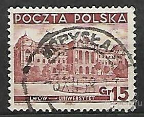 Польша. 1937. Достопримечательности Польши. Гашение.