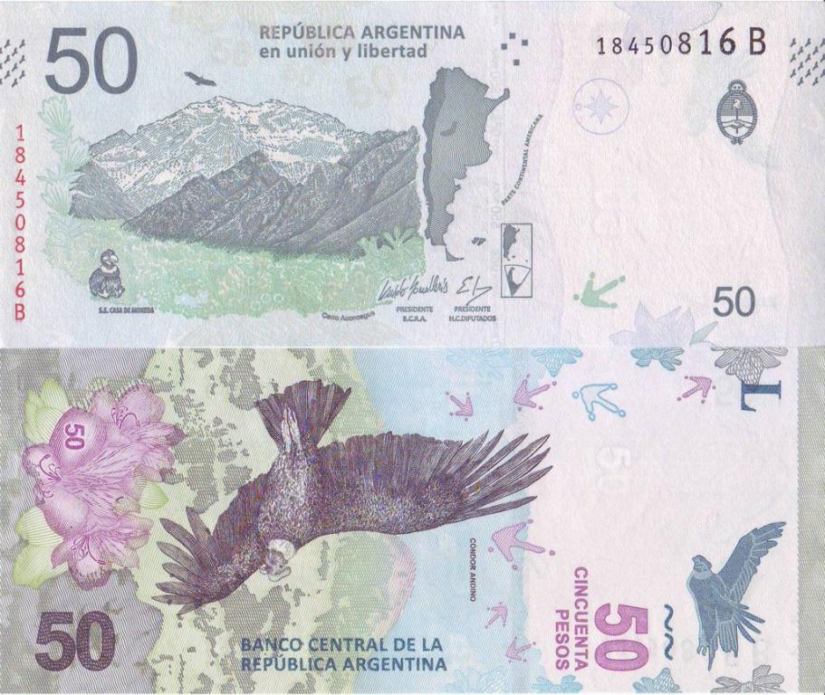 Аргентина 50 песо 2018 P363(2) A пресс unc / Argentina