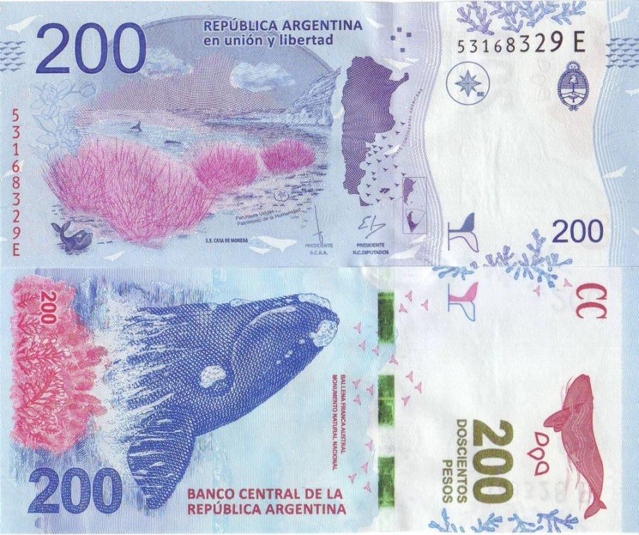 Аргентина 200 песо 2016 P364(1) E пресс unc