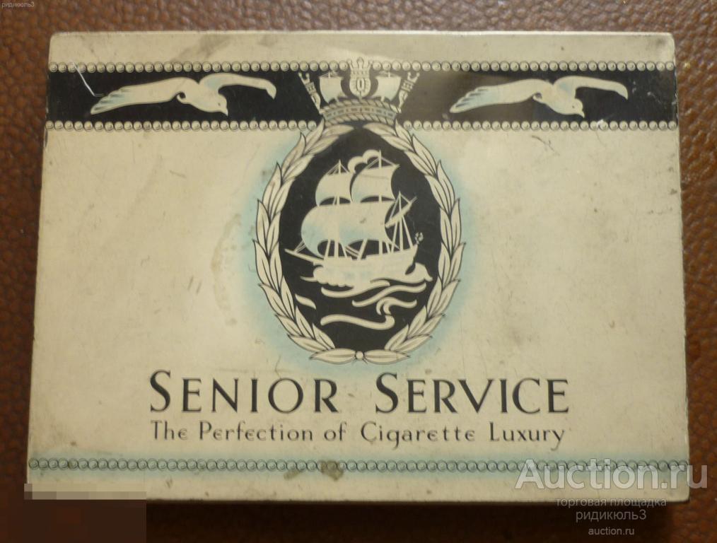 Жестяная сигаретная коробка Senior Service флот корабль Великобритания 