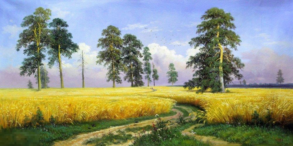 Репродукция картины шишкина рожь
